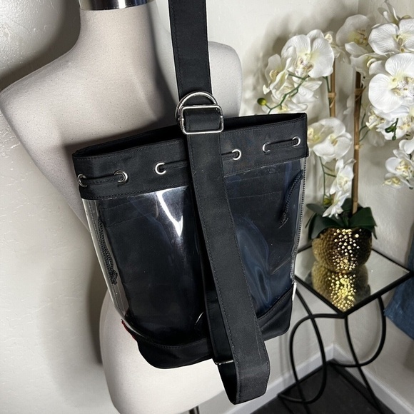 Rare Tommy Hilfiger Vintage Y2K 90s Clear Navy bucket Out Shoulder Sling Bag - Picture 8 of 9